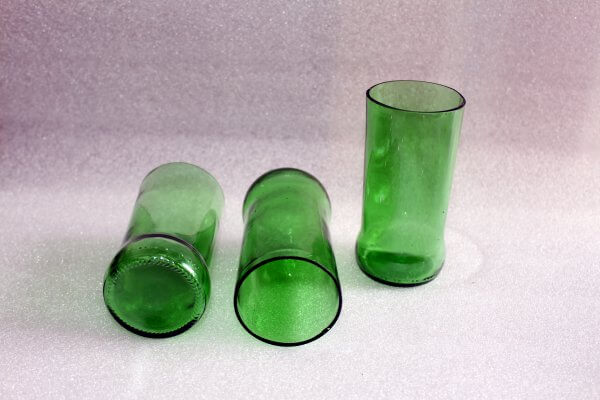 Copos verde transparente